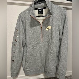 Nike Air sweatsuit. Gray with rose gold zipper and decals.